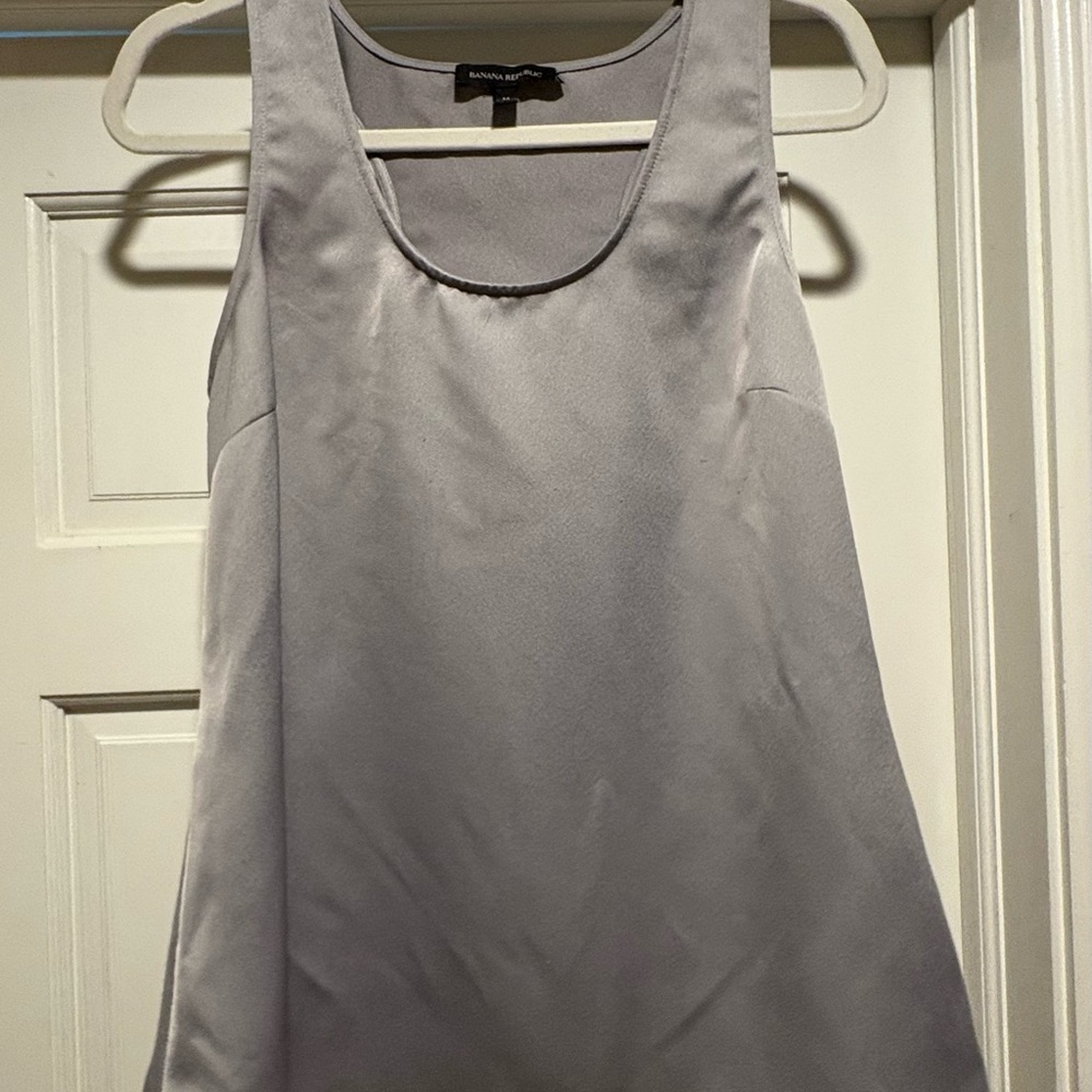 Banana Republic Light Gray Sleeveless Top